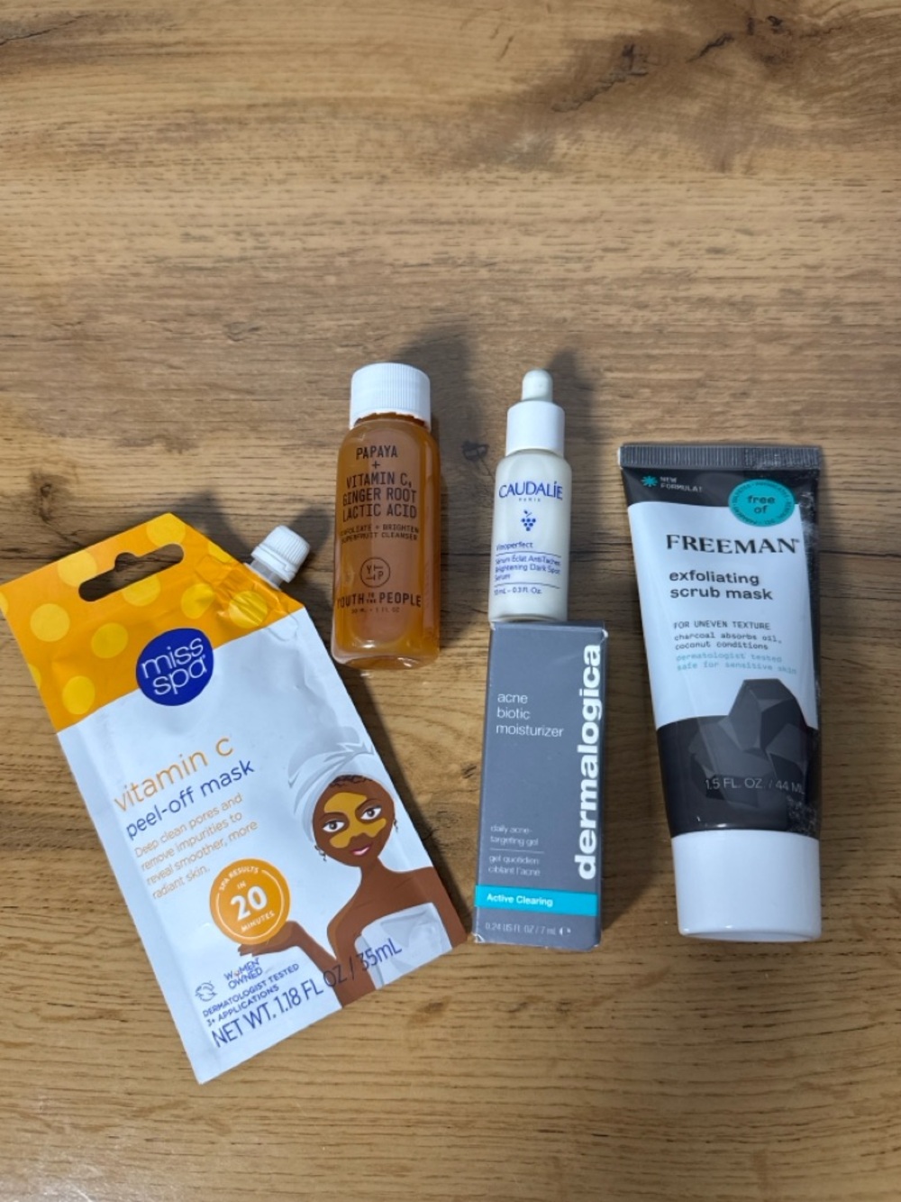 Skincare Bundle Vitamin C, Acne Care, Exfoliating Mask Dermalogica Claudalie